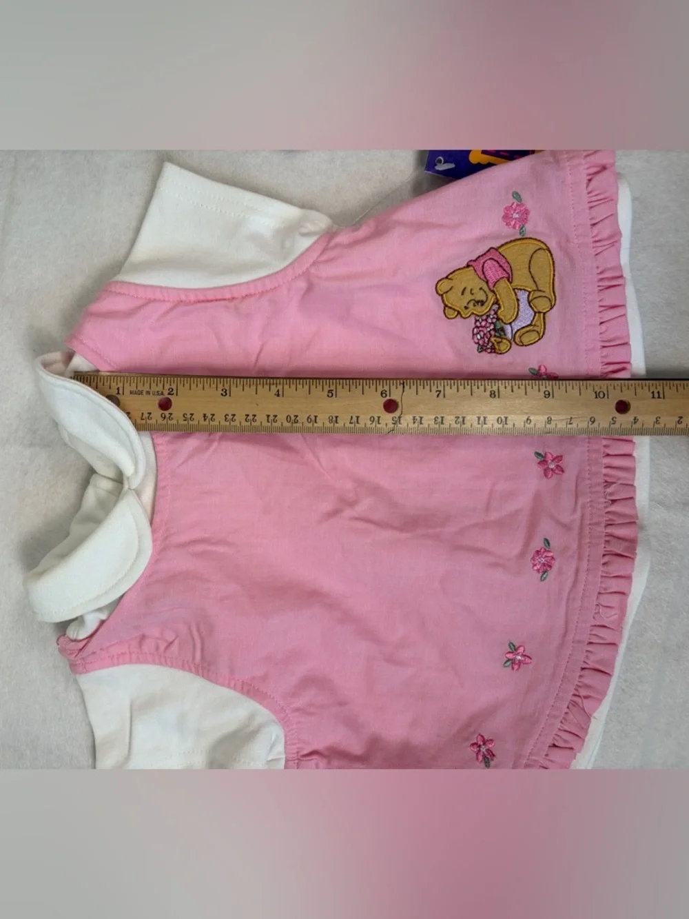 VTG NWT Winnie The Pooh Collection Top Peter Pan Collar Apron Dress Bloomers Set